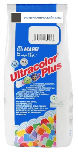 <b>Затирка</b> <b>Mapei</b> Ultracolor Plus №149 (Вулканический пепел) 2 кг Страна: Россия, Вес: 2, Кратность