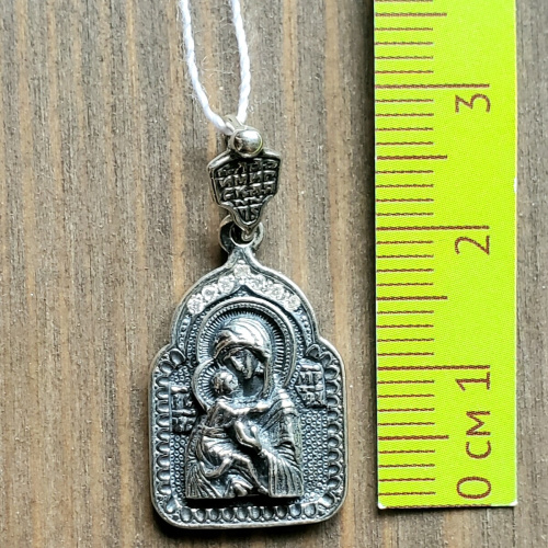 Икона нательная серебряная Божия Матерь Владимирская арт. 51-219ч