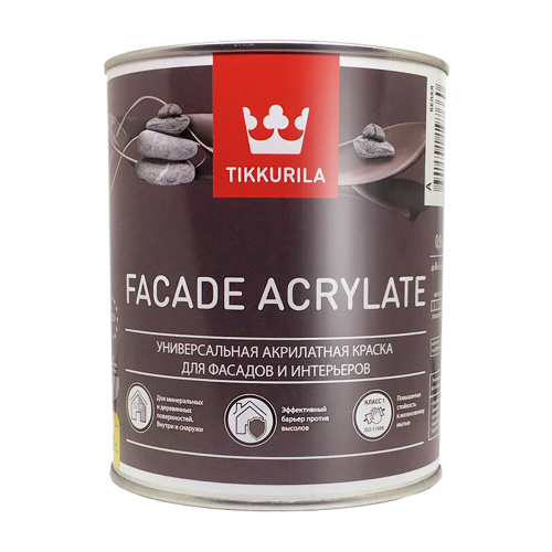 <b>Краска</b> "Facade acrylate" База С 2,7 л для фасадов "<b>Тиккурила</b>"