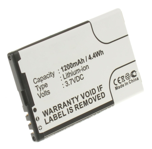 <b>Аккумулятор</b> <b>для</b> <b>телефона</b> <b>Nokia</b> E66 1200mAh Емкость <b>аккумулятора</b>: 1200, Тип элементов: Li-ion,