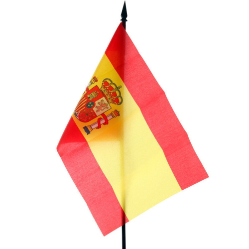 Настольный флаг Испании (22 х 14 см) Тип: Флаг, Размер: Длина 10.000 Ширина 10.000 Высота 20.000,