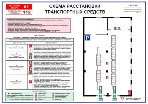 Схема расстановки транспортных средств