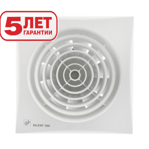 Тихий вытяжной вентилятор с <b>таймером</b> Soler&Palau Silent-300 CRZ PLUS, 150 мм, обратным клапаном (<b>для</b> ванной, кухни, <b>санузла</b>), накладной