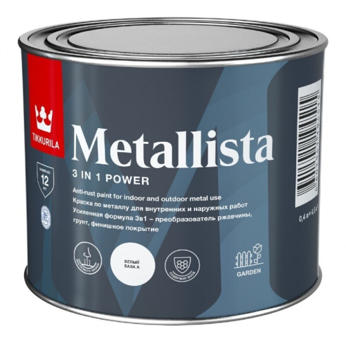 Tikkurila Metallista / <b>Тиккурила</b> Металлиста <b>краска</b> по ржавчине 3 в 1