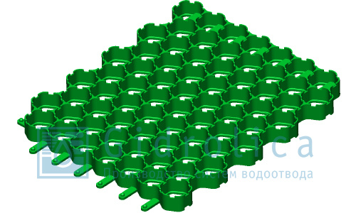 <b>Решетка</b> <b>газонная</b> Gidrolica Eco Normal Рг-53.43.3,5 - пластиковая зелёная класс С250 Тип: <b>Газонная</b>