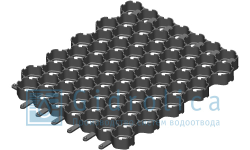 <b>Решетка</b> <b>газонная</b> Gidrolica Eco Normal Рг-53.43.3,5 - пластиковая чёрная класс С250 Тип: <b>Газонная</b>