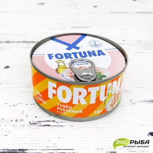 Fortuna тунец рубленый в томатном соусе